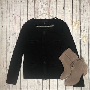 Alfani Black Full Zip Jacket